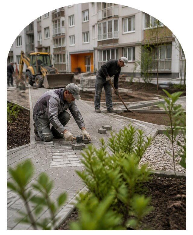 Благоустройство двора многоквартирного дома в Ессентуках
